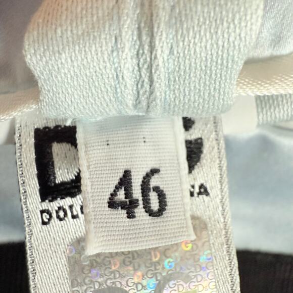 Dolce & Gabbana Light Blue Cotton Blend Blazer Size 46 Authentic Button Closure - Picture 11 of 16